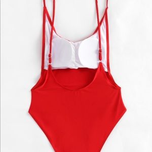 Red One Piece Bathing Suit
